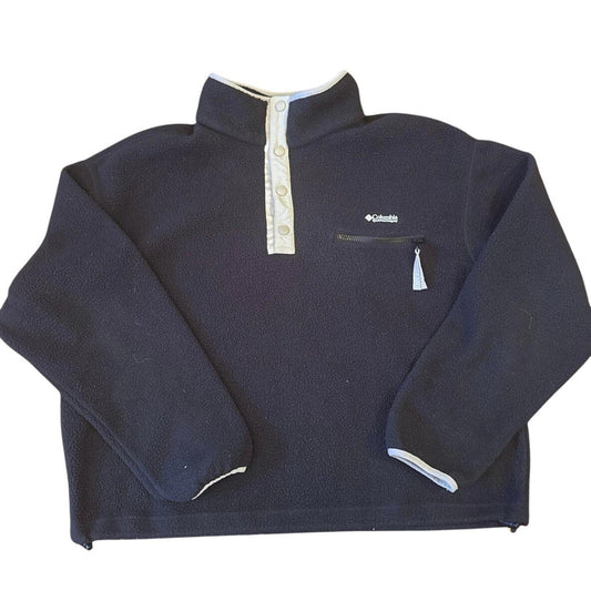 Mens fleece style Columbia pullover jumper size extra large with button front