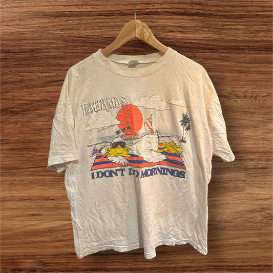 Bahamas I don’t do mornings vintage single stitch tee