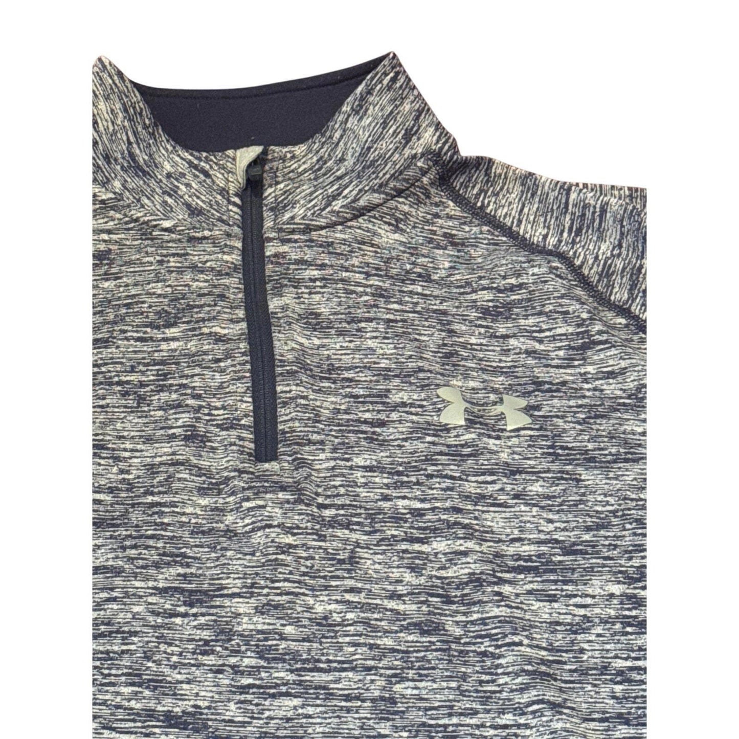 Mens Under Armour loose fit heatgear quarter zip sports shirt