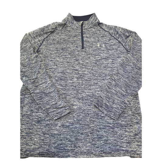 Mens Under Armour loose fit heatgear quarter zip sports shirt