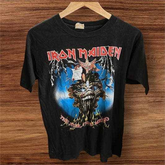 Vintage Iron Maiden tee the evil that men do
