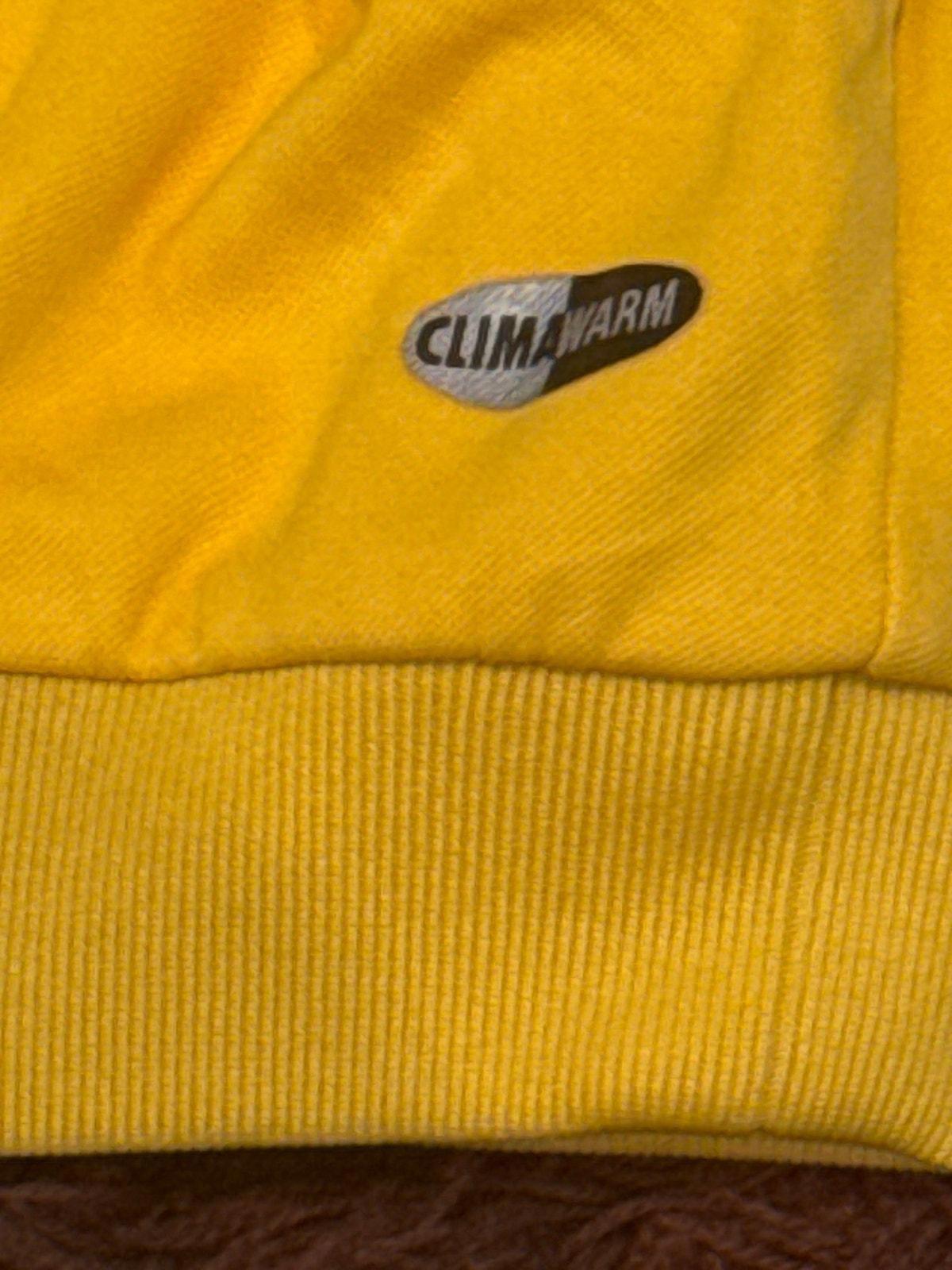 Mens Adidas clima365 fully embroidered football jumper in black and yellow
