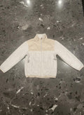 The North Face Beige and Cream Zip-Up Fleece Jacket Size M