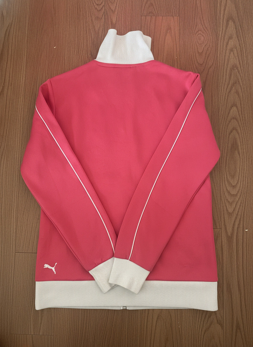 Puma Pink & White Zip-Up Track Jacket - Size 12, product image 4 of 7