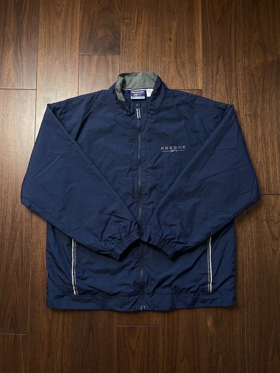 Vintage Reebok Navy Full Zip Sports shell jacket – actual item photograph