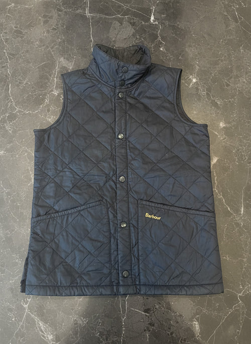 Barbour Quilted Black Sleeveless Womens Gilet Vest Size L