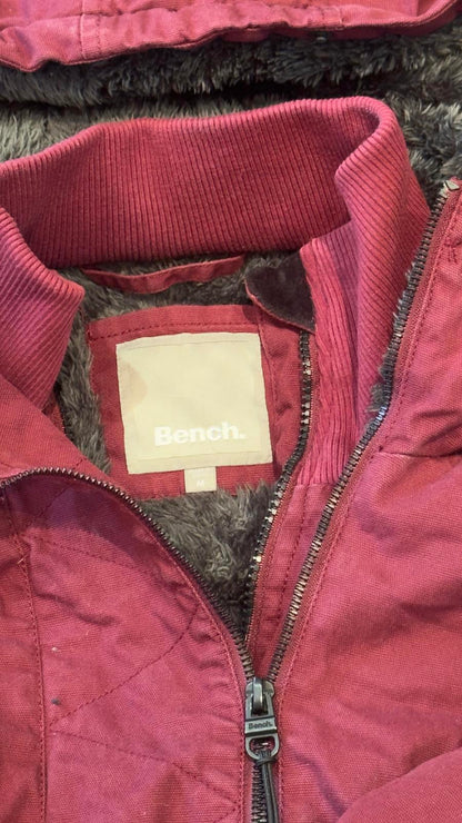 Women’s Bench hooded jacket in red