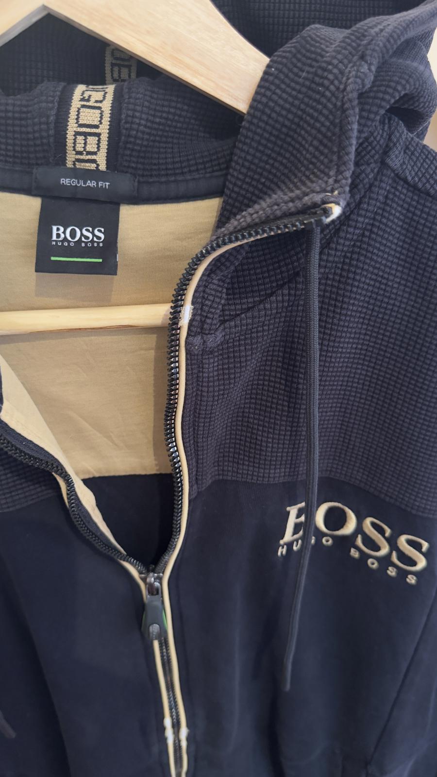 Hugo boss embroidered formal style black jacket