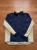 Chaps Men’s Navy and Tan Colour shell style jacket – actual item photograph