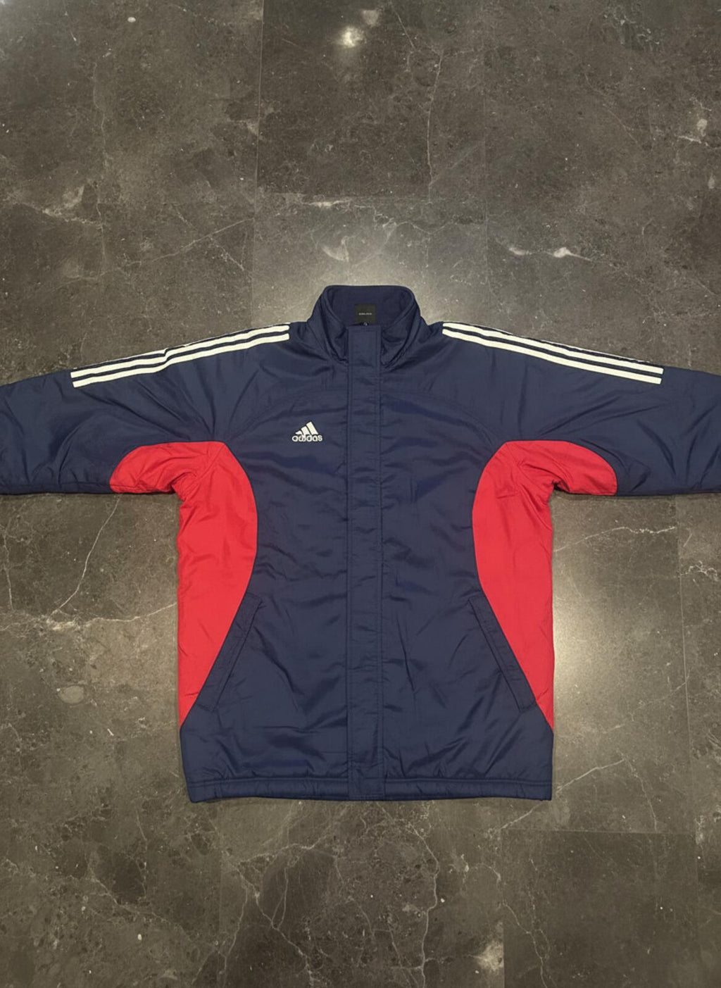 Adidas Navy Red Full Zip Training Jacket / Sports Top Size M