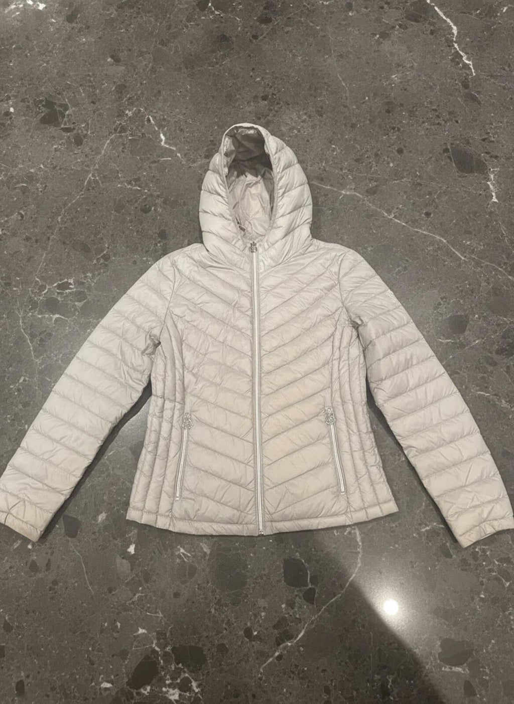 Michael Kors Packable Down Hooded Puffer Jacket Size M