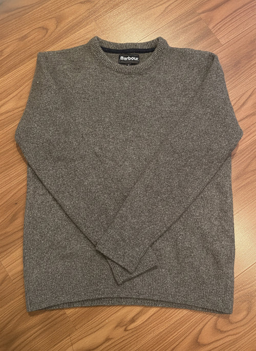 Barbour Men's Grey Wool Blend Jumper Size L