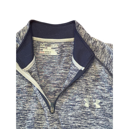 Mens Under Armour loose fit heatgear quarter zip sports shirt