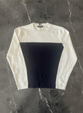 Tommy Hilfiger Men's Large Black and White Crew Neck Sweater