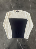 Tommy Hilfiger Men's Large Black and White Crew Neck Sweater