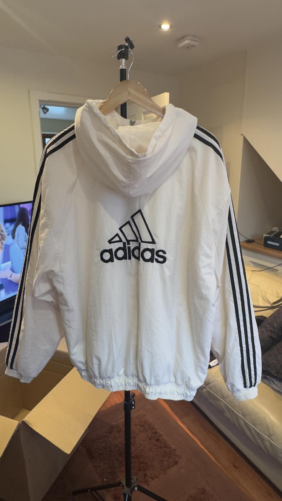 Adidas fully embroidered padded full zip jacket