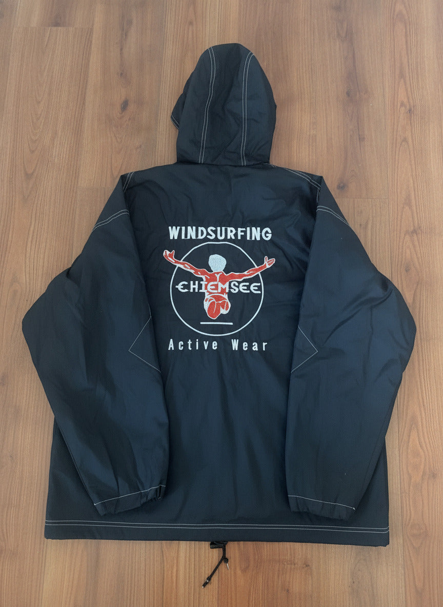 Chiemsee Windsurfing Black Hooded Windbreaker Jacket - L, product image 5 of 8