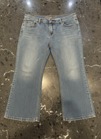 eVie Authentic Jeanswear Wide Leg Cropped Jeans - Size S / L