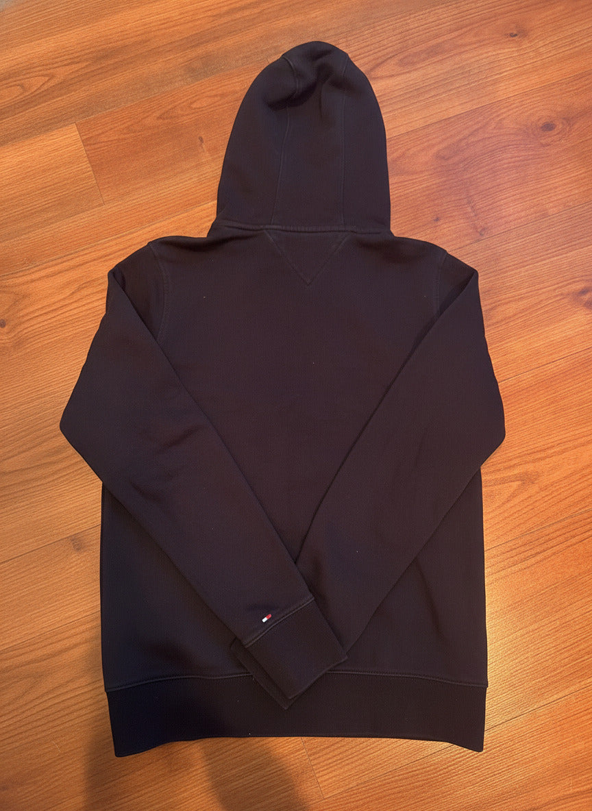 Tommy Hilfiger Black Hoodie with White Stripe Logo Medium - detail image 4