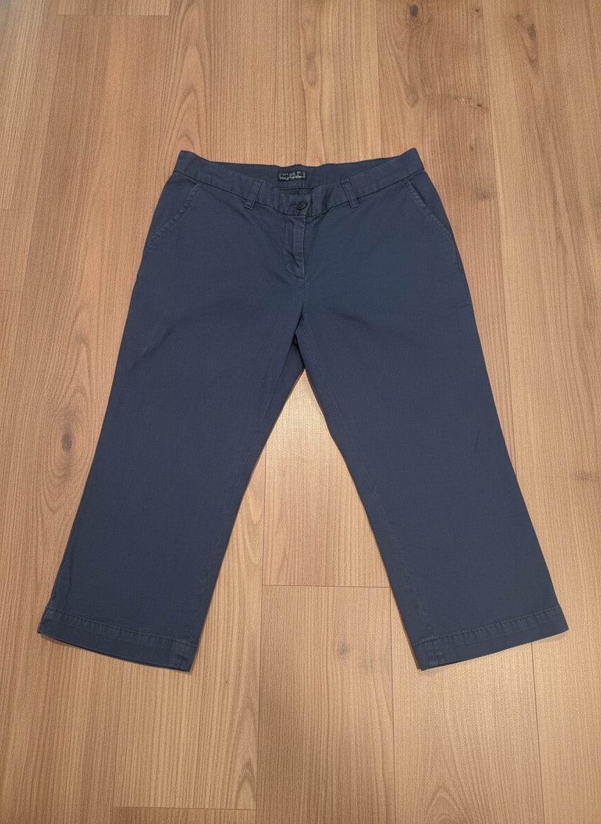Fred Perry vintage green label Navy Blue Cropped Trousers