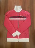 Puma Pink & White Zip-Up Track Jacket - Size 12, product image 1 of 7