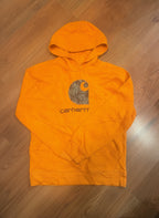 Carhartt Orange Hooded Sweatshirt with Logo Large (14-16)