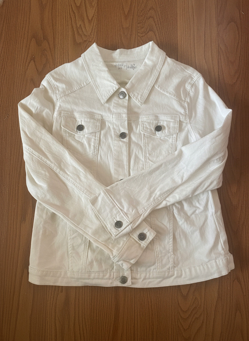 Lee Riders Indigo White Denim Jacket XL