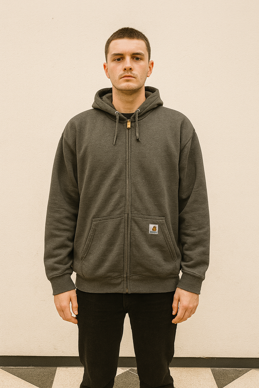 Loose fit carhartt jumper in dark grey size L