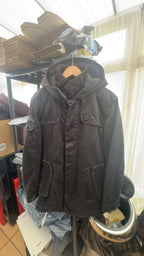 Jack & Jones Black Hooded Denim Jacket - Size L