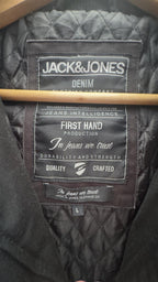 Jack & Jones Black Hooded Denim Jacket - Size L
