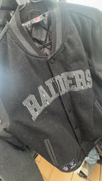 NFL Raiders Black Varsity Jacket