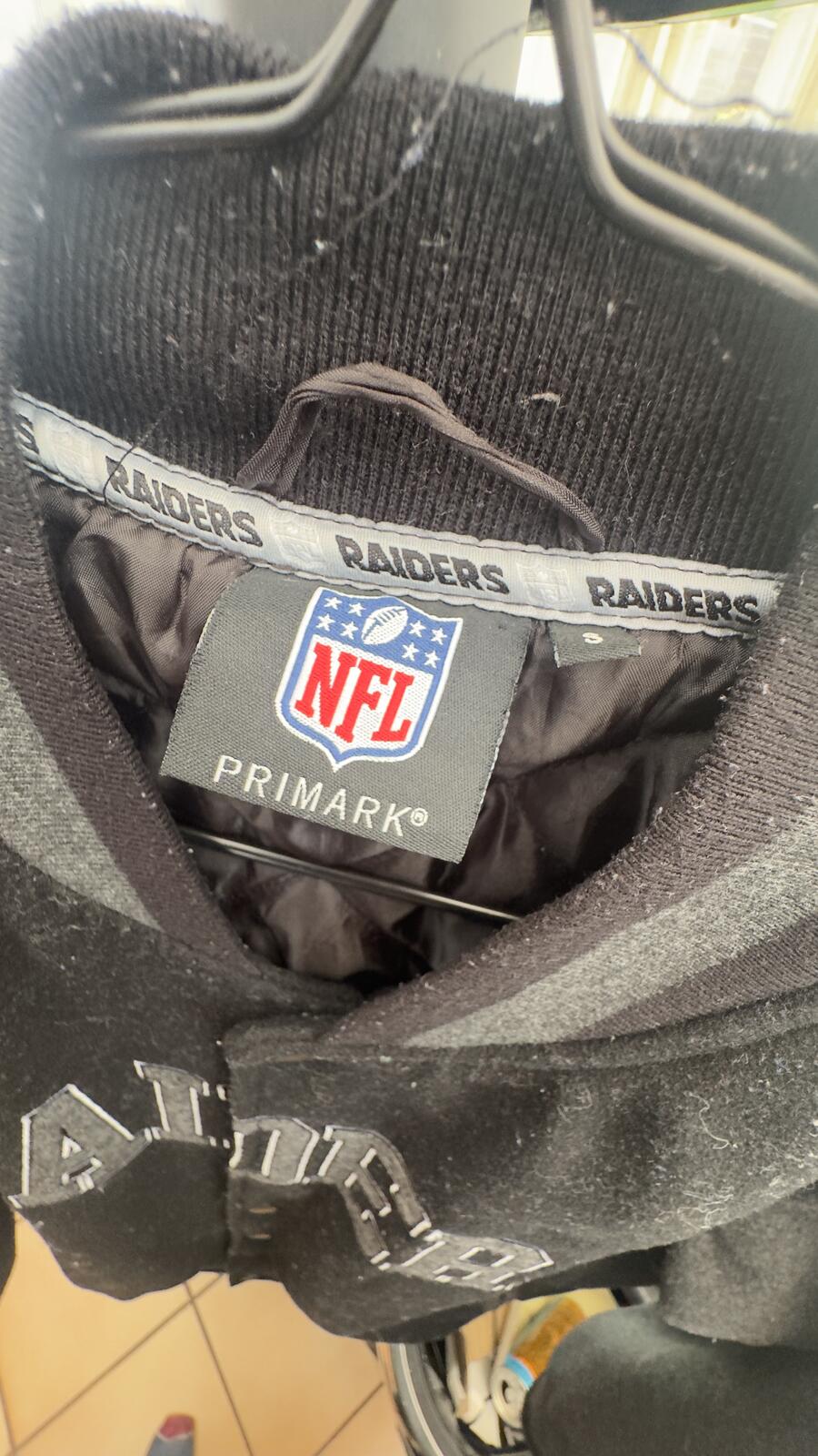 NFL Raiders Black Varsity Jacket