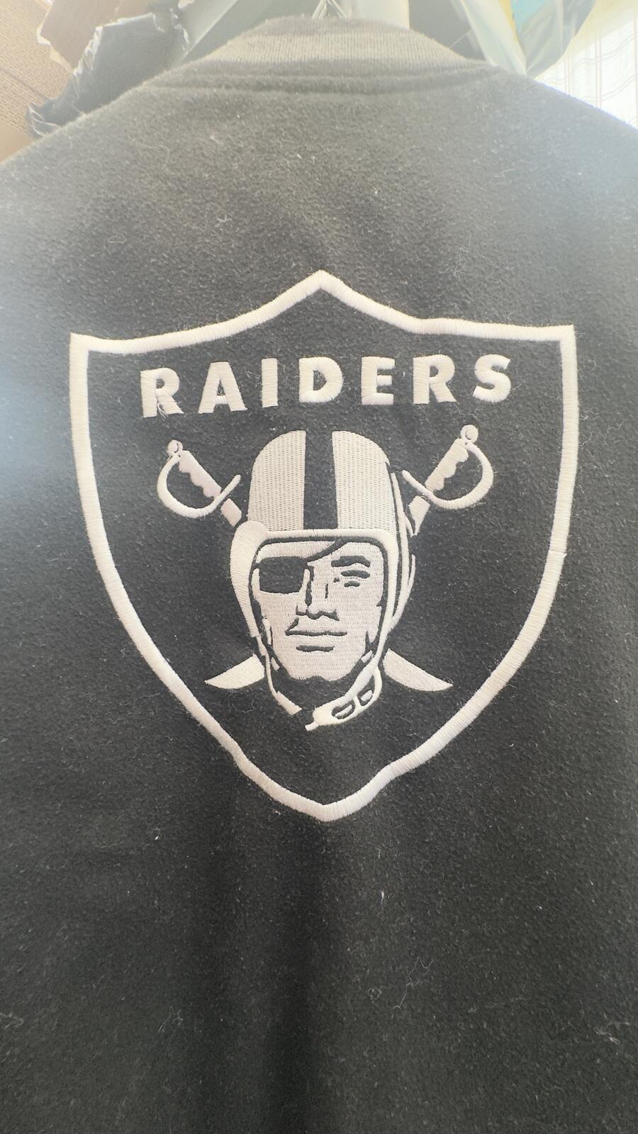 NFL Raiders Black Varsity Jacket