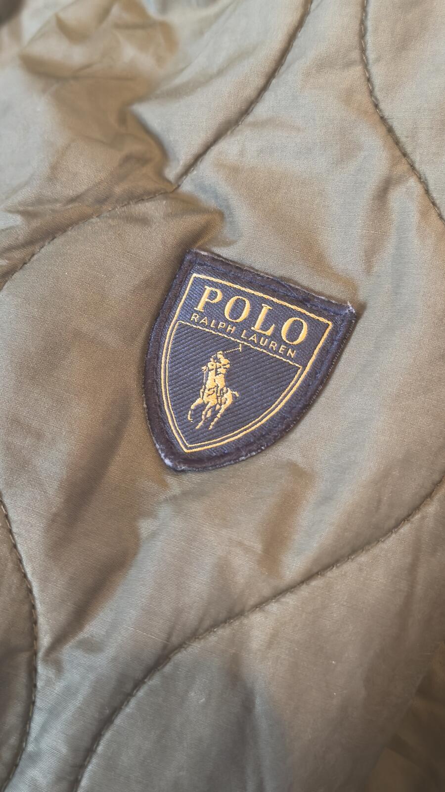 Polo Ralph Lauren Quilted Bomber Jacket Olive Green Size M