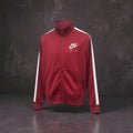 Nike Air Burgundy Track Jacket with White Stripe Detail - S