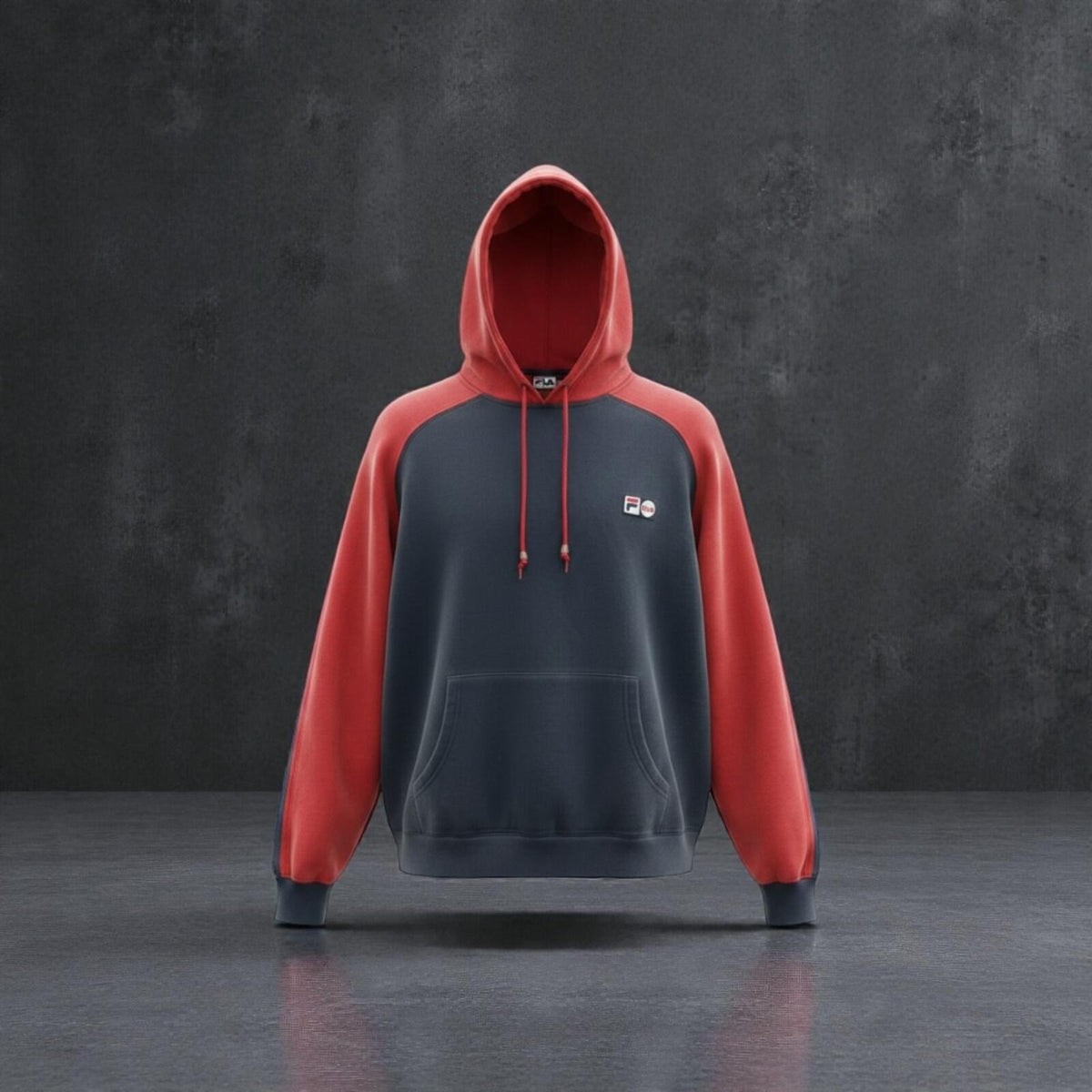 Fila Italia Navy and Red Hoodie