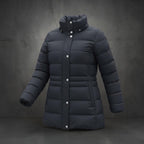 Tommy Hilfiger Navy Hooded Long Puffer Coat Size XL