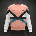 Ellesse Colourblock Sweatshirt UK 12 Pink White Black Teal