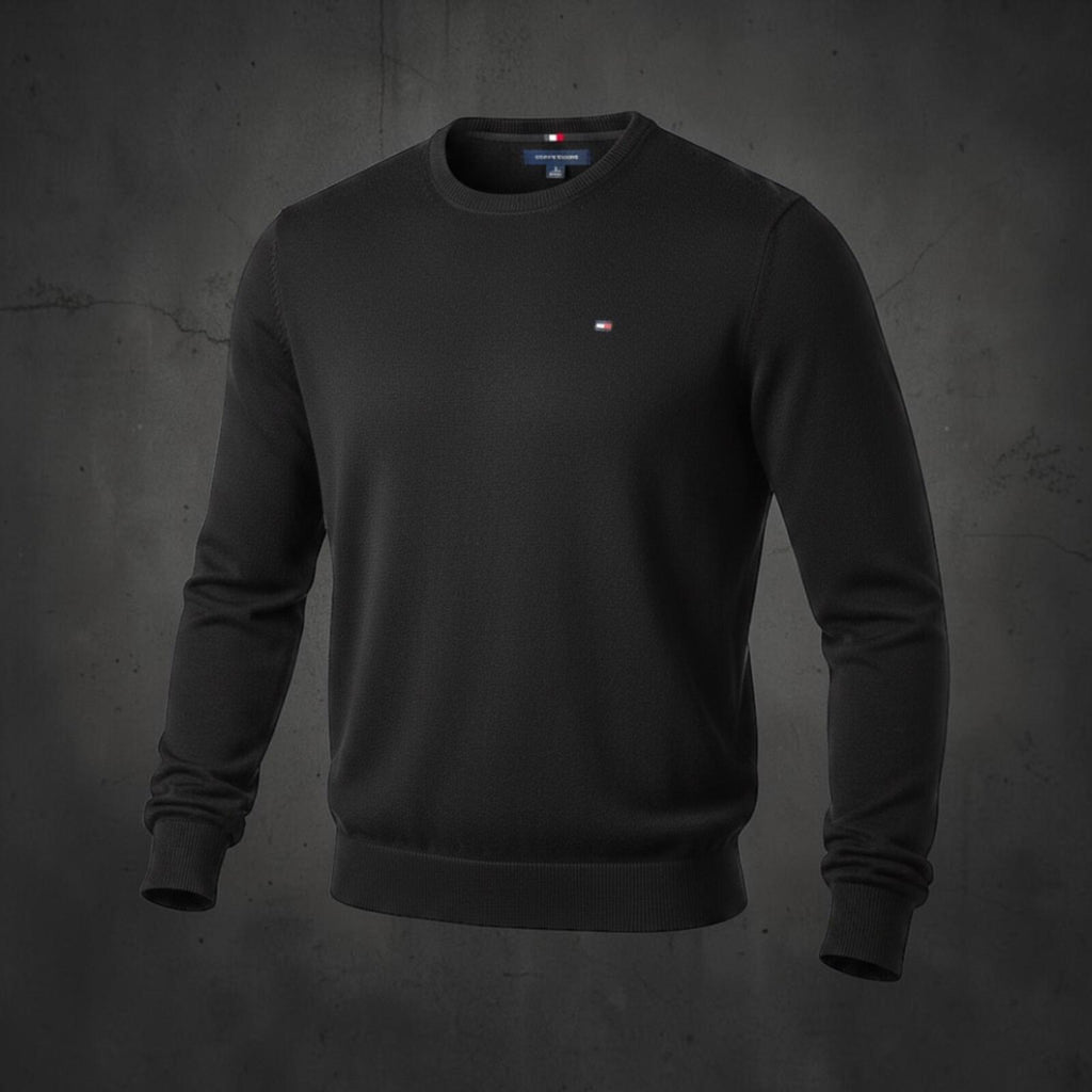Tommy Hilfiger Black Crew Neck Sweatshirt Size XL