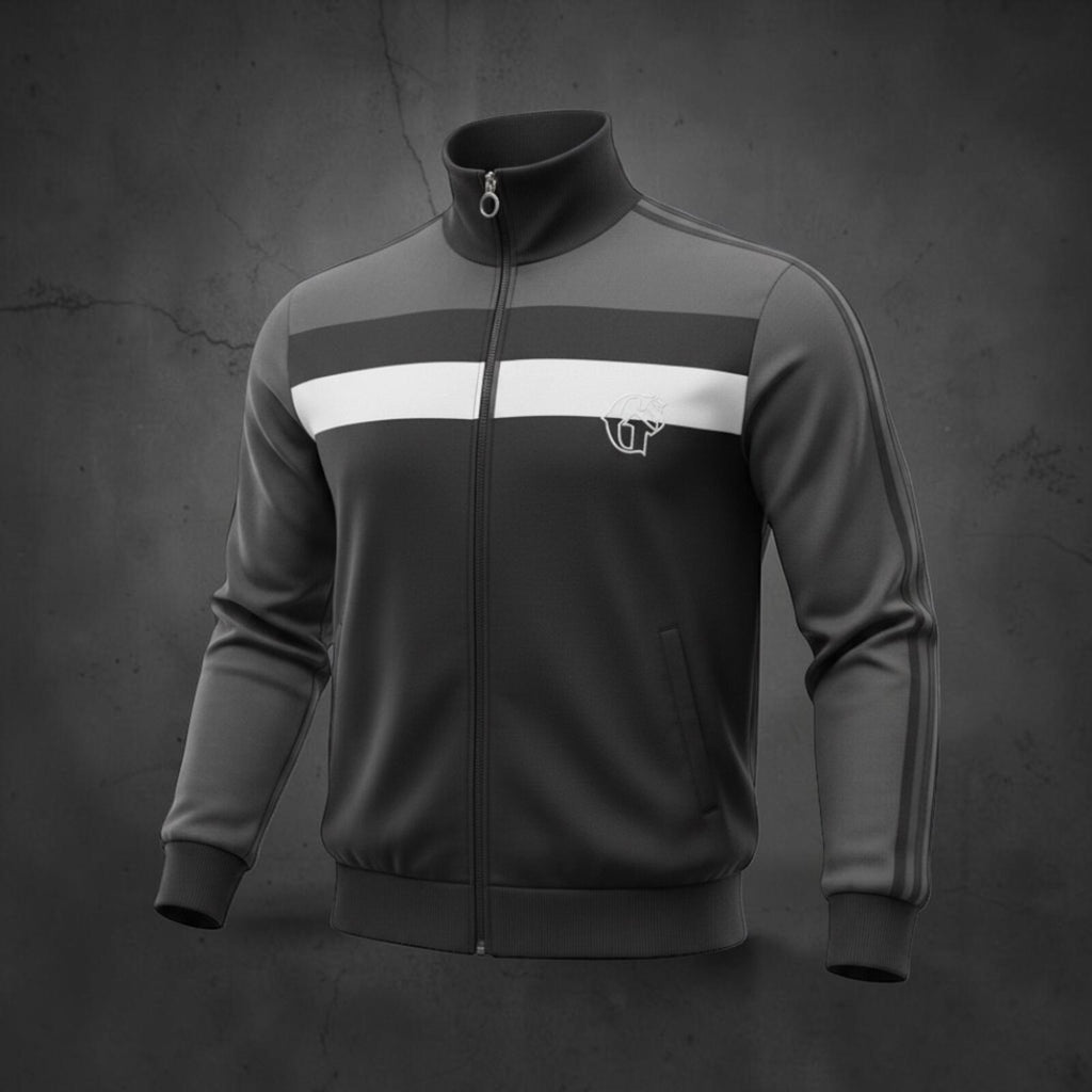 G-Star RAW Men's Zip-Up Track Jacket Black Grey White Size M