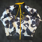 Nike Y2K Floral Print Full Zip Windbreaker Jacket Black/Gold