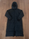 Zara Long Black Puffer Coat with Hood - XS