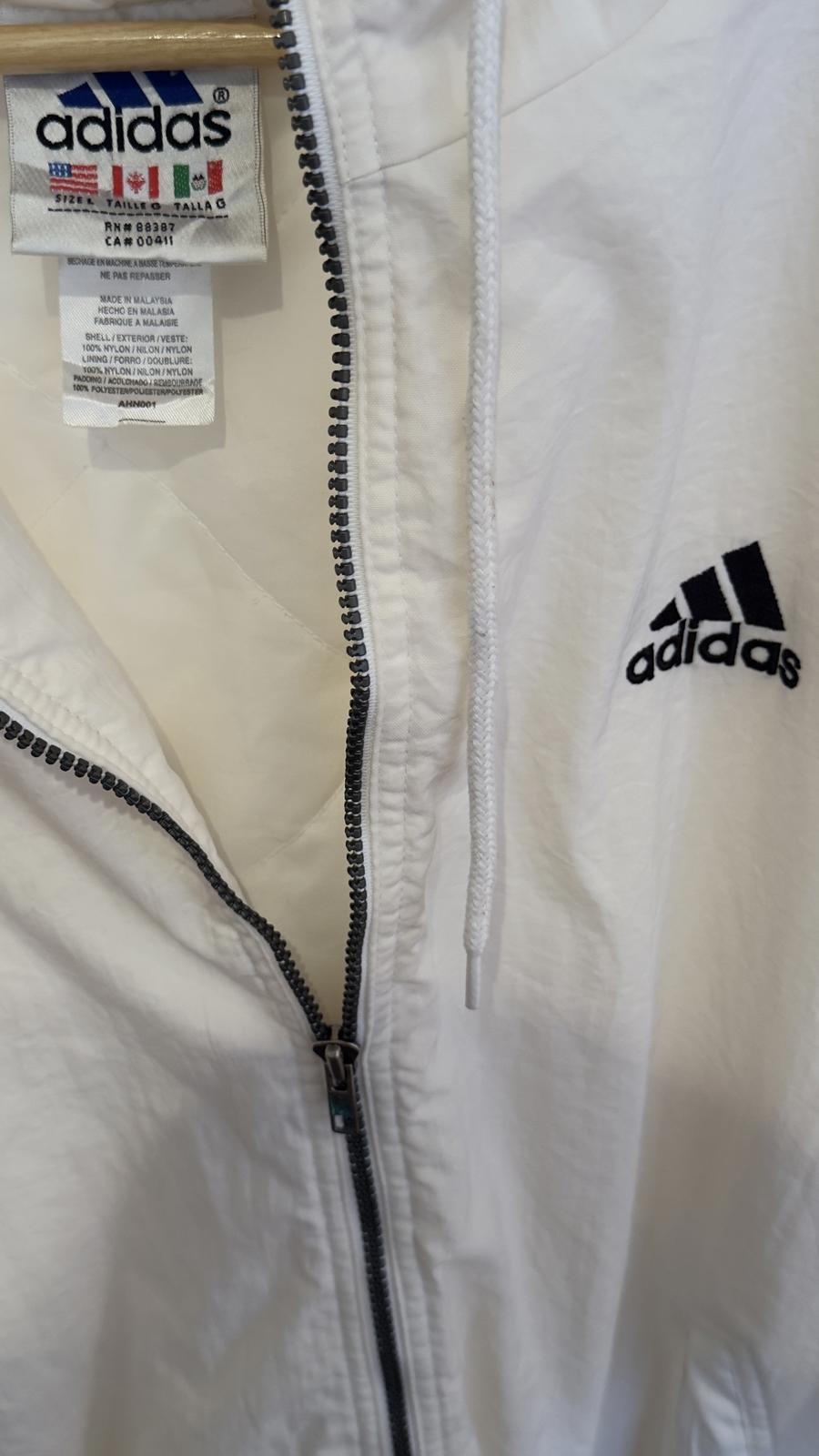 Adidas fully embroidered padded full zip jacket