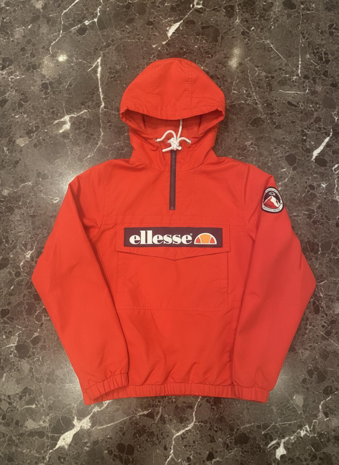 Ellesse Red Apres Ski Pullover Hooded Anorak UK 10
