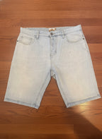 Next Light Blue Straight Fit Denim Shorts Size 34