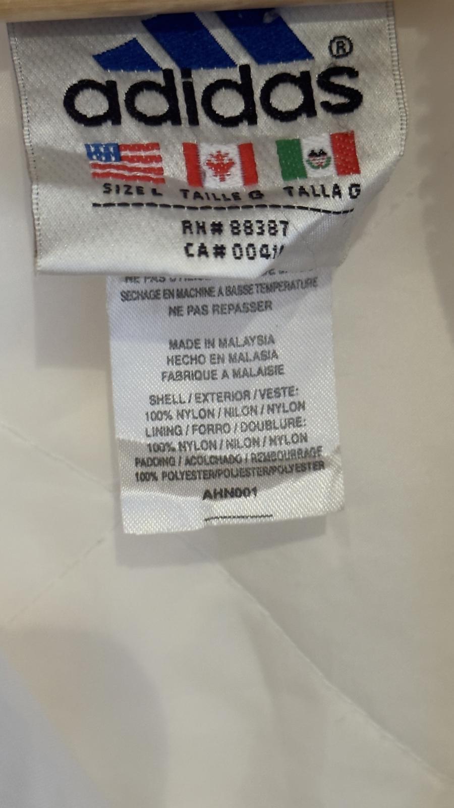 Adidas fully embroidered padded full zip jacket