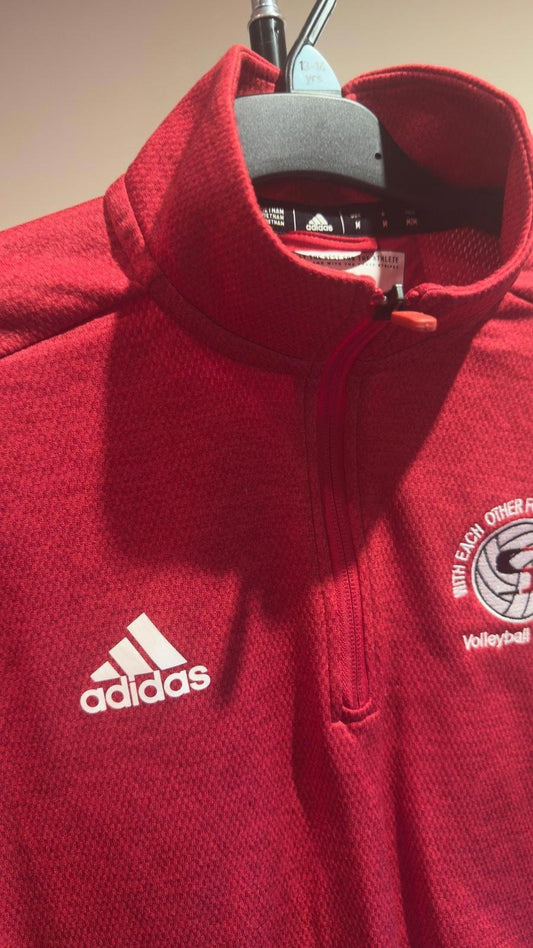 Kids Adidas quarter zip fleece style jumper size medium