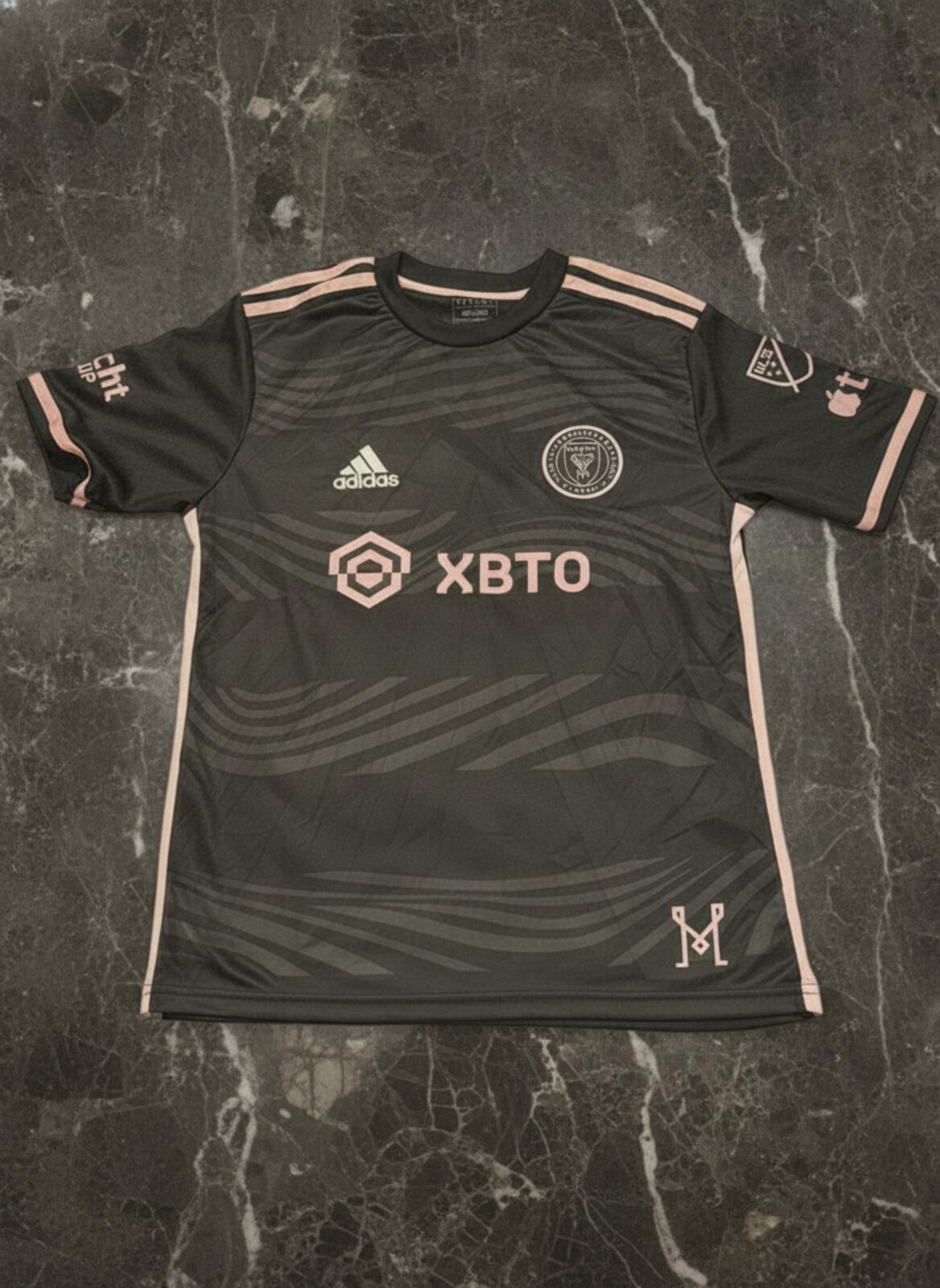 adidas Inter Miami CF Lionel Messi #10 Black/Pink Away Shirt