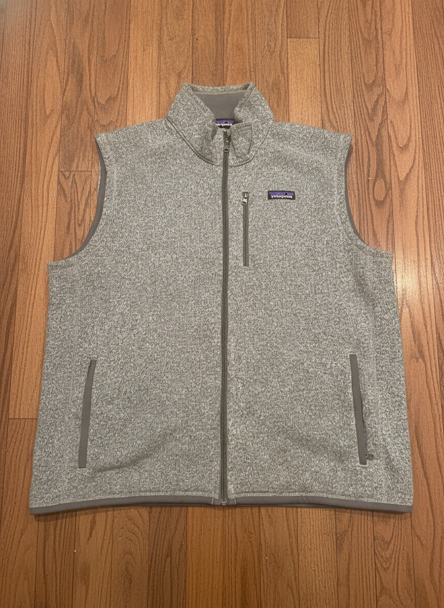 Patagonia Men's Gray Sleeveless Fleece Vest with Zipper Pock