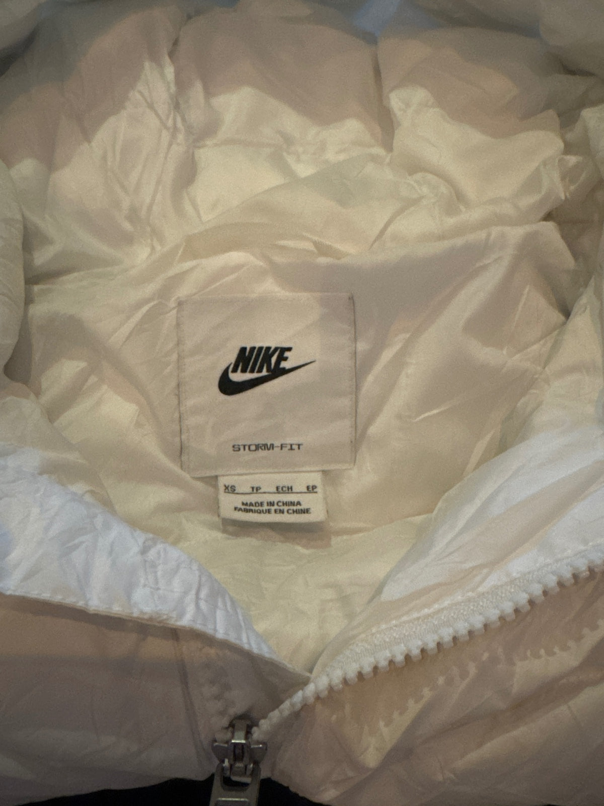 Nike Storm-Fit White and Grey Hooded Jacket XS - detail image 5